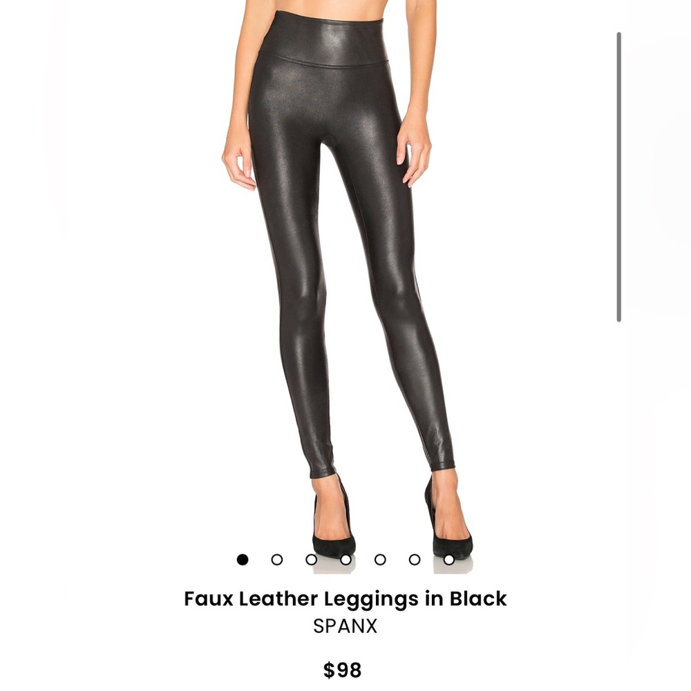 NWT Spanx Faux Leather Leggings in Black, Small